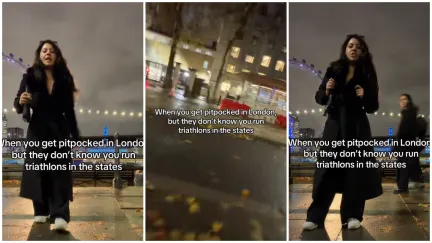 Triathlete woman runs after phone snatcher in London and gets it back