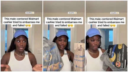 Walmart cashier tried to embarrass woman for buying period panties but failed miserably.