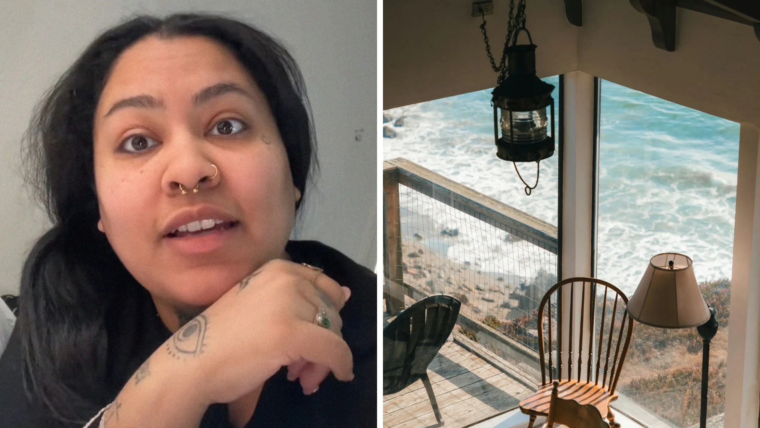 woman shares friends dating experience (l) Beachside condo (r)