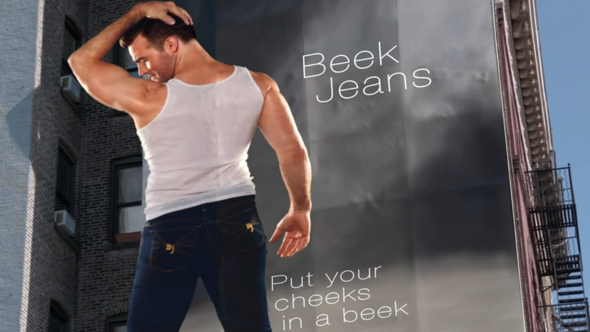 James Van Der Beek jeans ad on Don't Trust The B