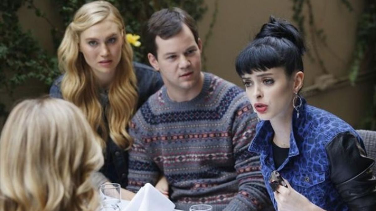 Nora Kirkpatrick, Michael Croner, and Krysten Ritter in Don't Trust the B