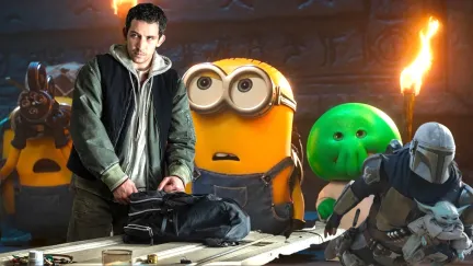 a bunch of movie posters together