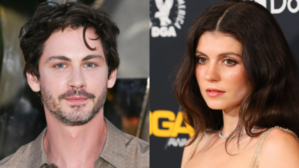 two people on a carpet