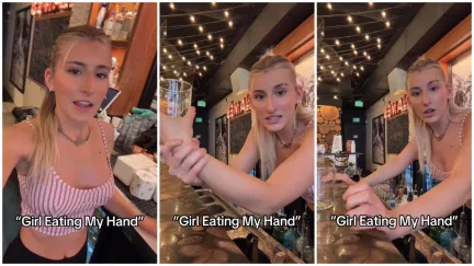 Bartender takes a shot with stranger om St. Patrick’s Day, gets her arm licked.