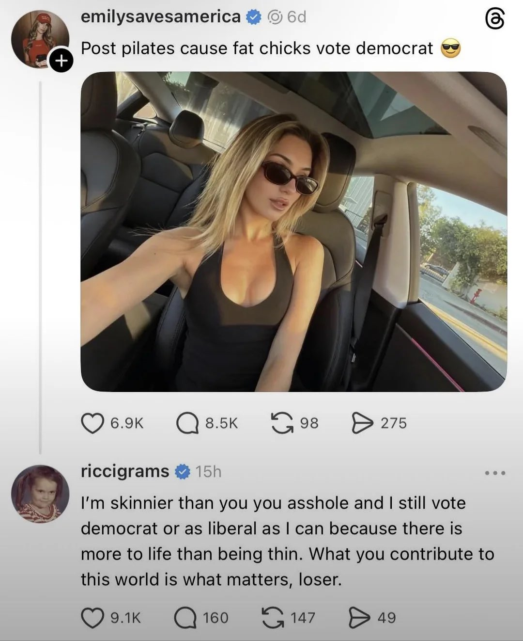 Christina Ricci online feuds with conservatives on Threads