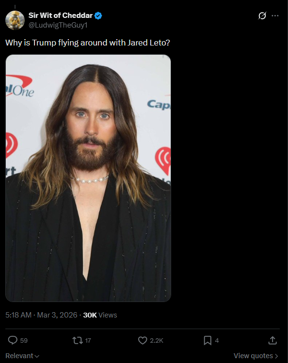 Jared Leto looking like Jesus