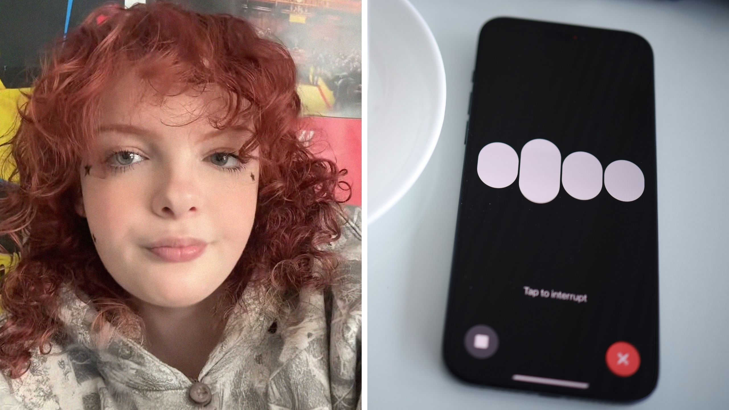 woman shares strange message guy left her (l) voice message (r)