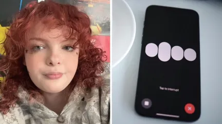 woman shares strange message guy left her (l) voice message (r)