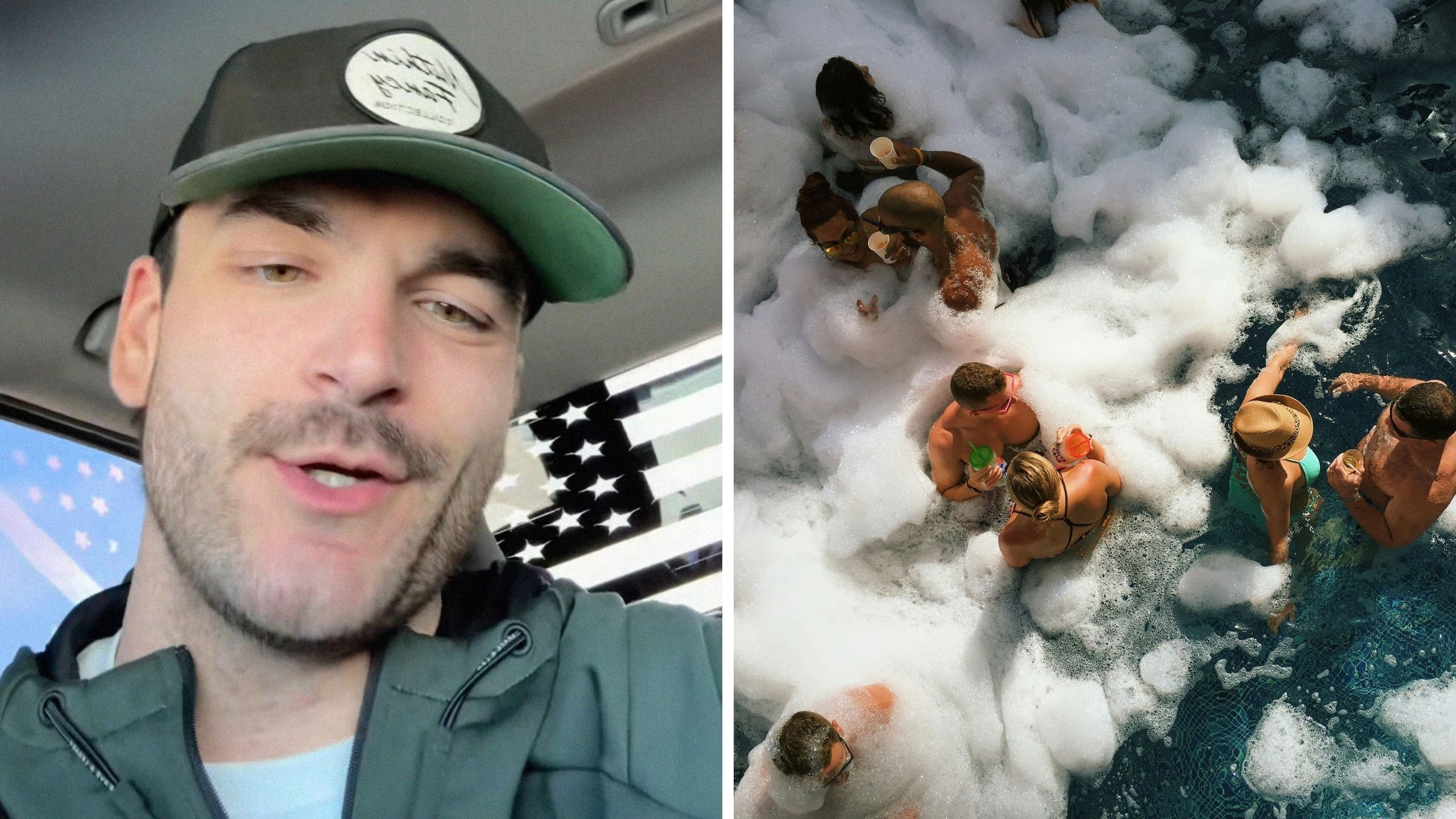 man shares spring break experience (l) couple at mexico resort for spring break (r)