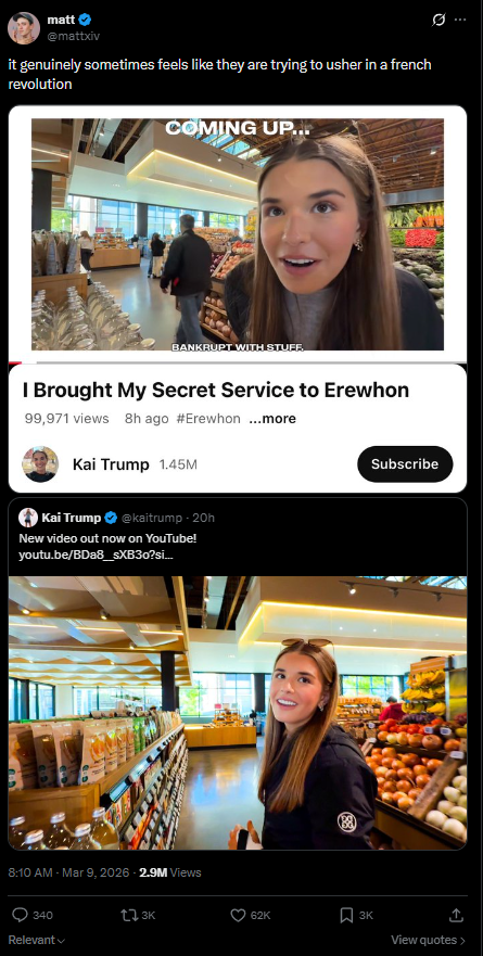 Matt Bernstein weighs in on Kai Trump's extravagant grocery haul