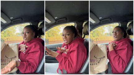 Mom in carpool line has to choose between her morals and picking up her som from school quicker.