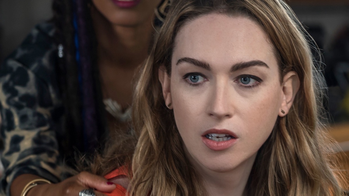 Nomi from "Sense8" looks perturbed 