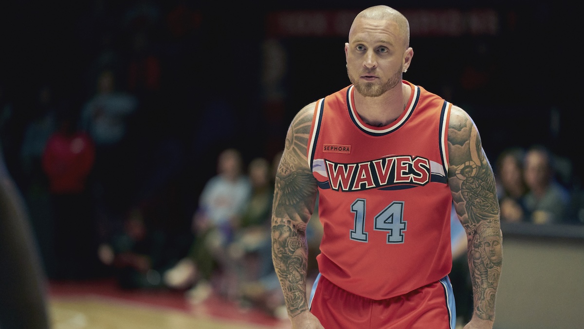 man playing basketball