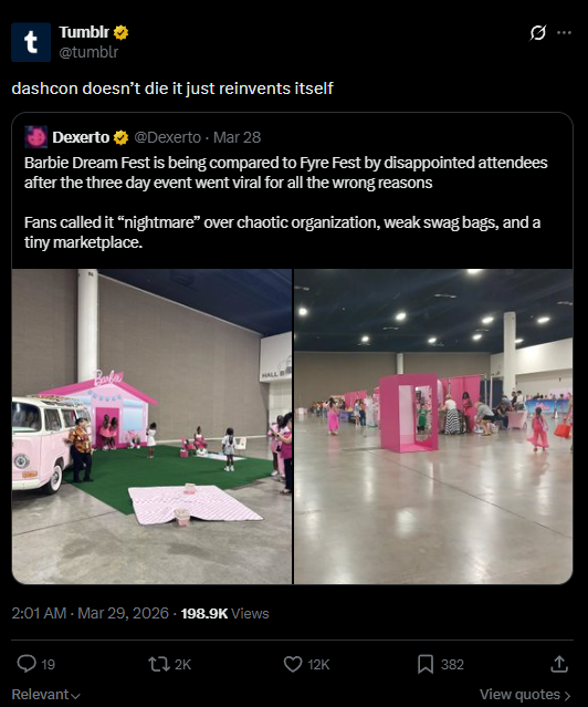 Tumblr makes fun of Barbie DreamFest event