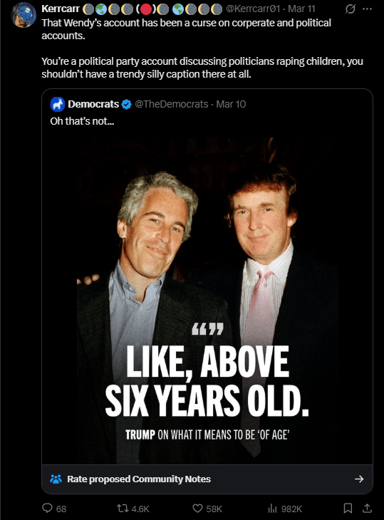 Twitter user denounces Democrat official account on X