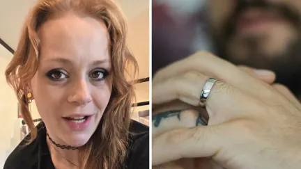 woman shares story of old high school friend who now asks her on a date (l) married man (r)