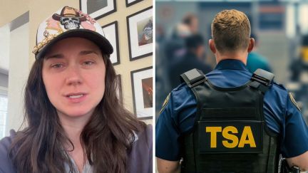 woman shares TSA experience during time of the month (l) TSA officer (r)