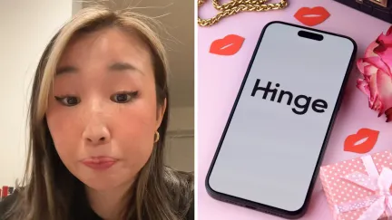 woman shares hinge dating experience (l) Hinge dating app (r)