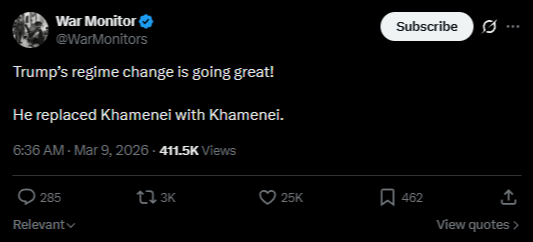 X user criticizes Trump's regime change plans at Iran