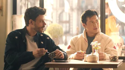 two people sitting at a table