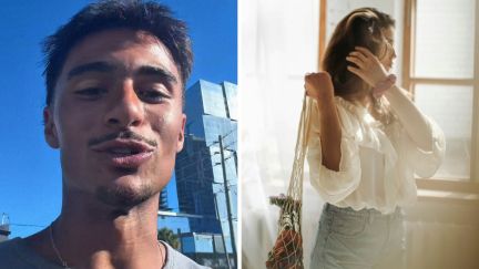 man shares his taste in woman (l) beautiful girl (r)