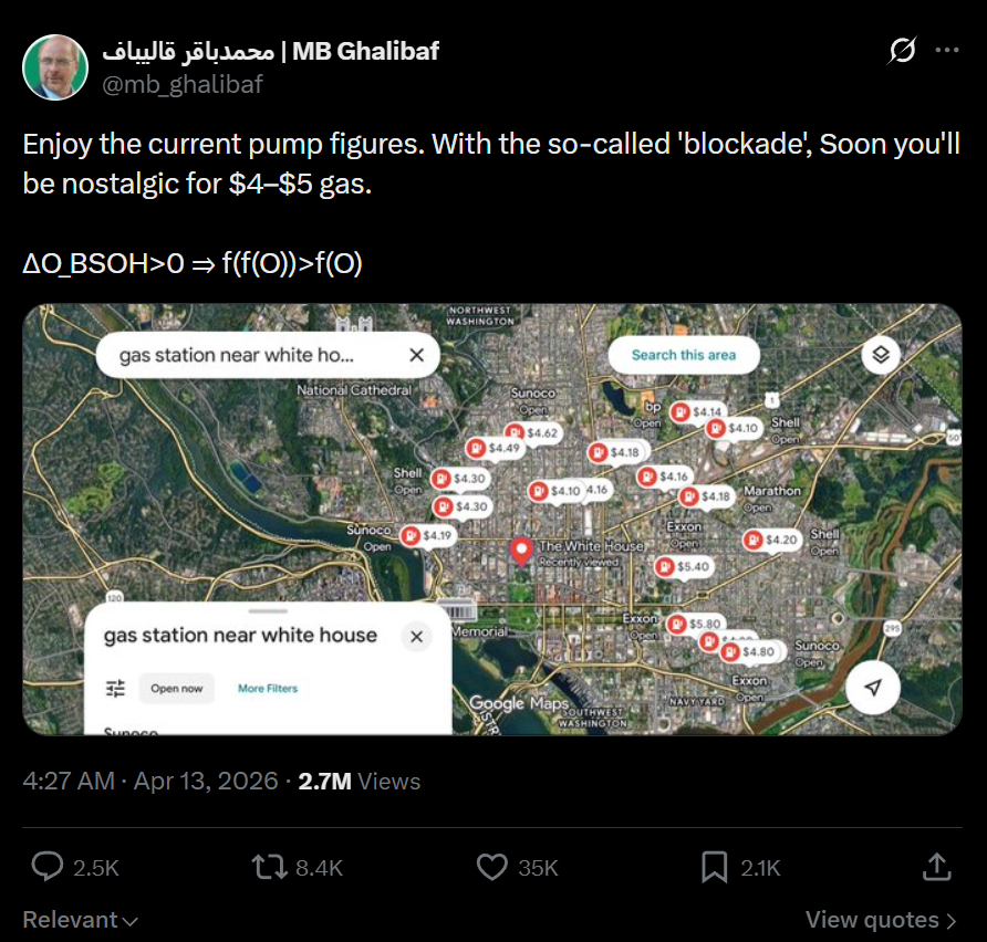 Iranian speaker mocks Trump's blockade threat