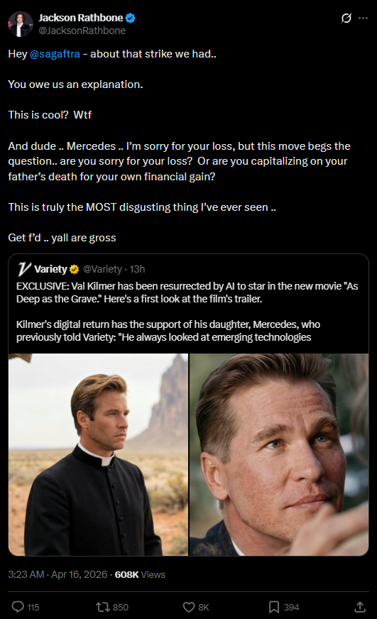 Val Kilmer revived in 2026 movie, As Deep as the Grave