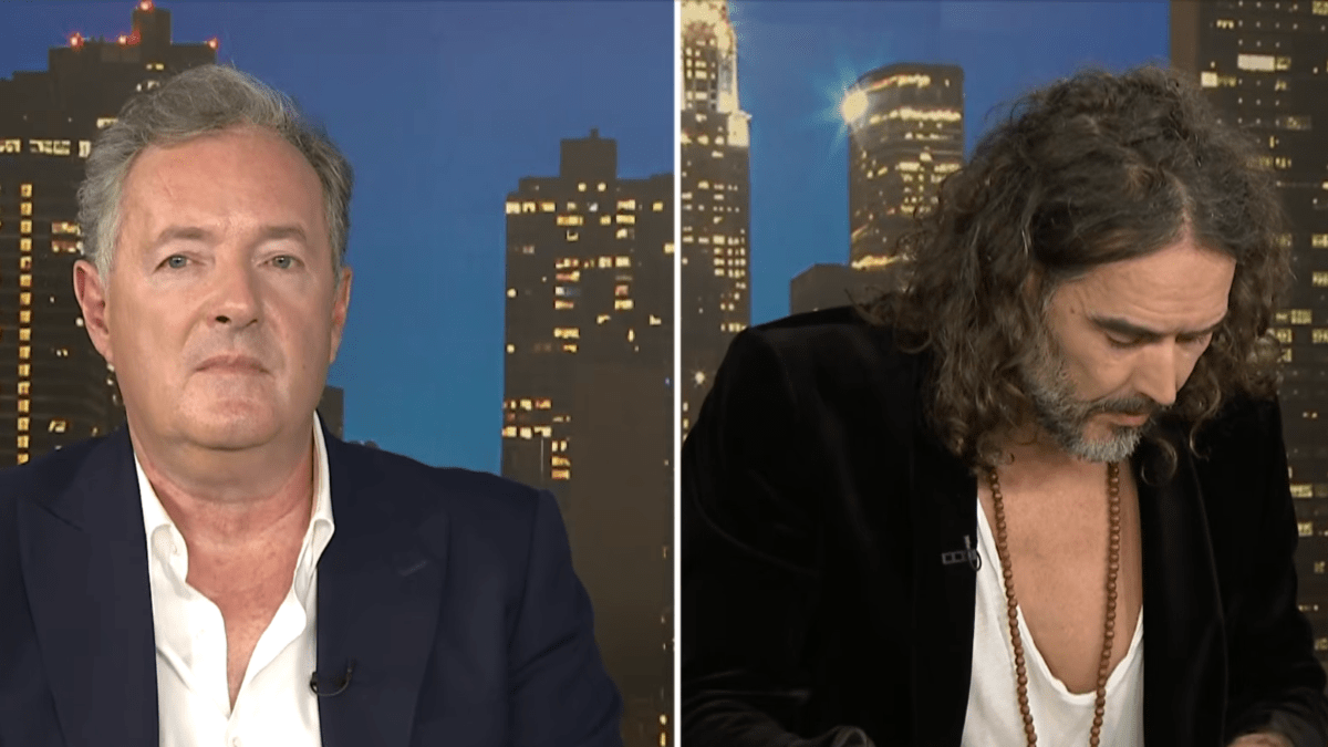 Russell Brand speaks with Piers Morgan about his newfound Christian faith