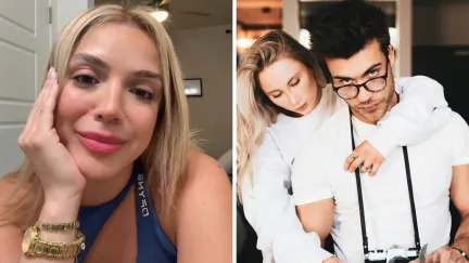 woman shares public issue (l) man with glasses and camera (r)