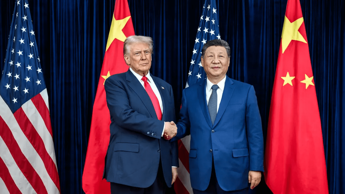 President Donald Trump and President Xi photographed at a bilateral meeting