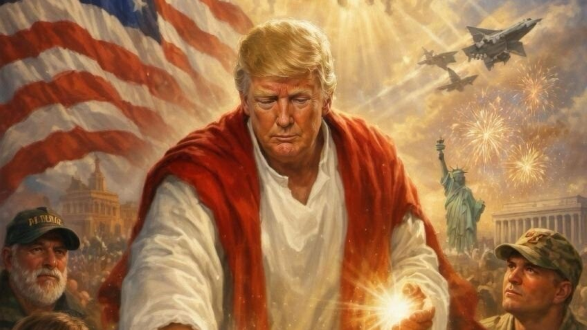 Trump depicts himself as Jesus in a new AI generated photo