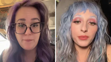 woman shares PSA to the public and woman (l) @ashnikko (r)