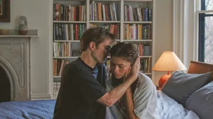 two people holding each other