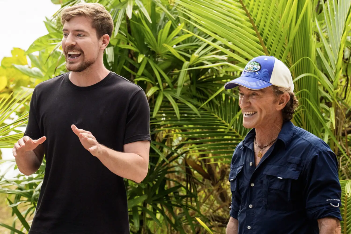 MrBeast and Jeff Probst on 'Survivor 50'. Credit: Robert Voets/CBS .