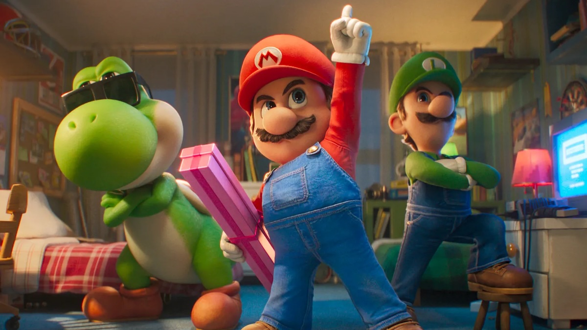 three people standing