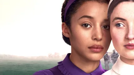 two girls standing close together