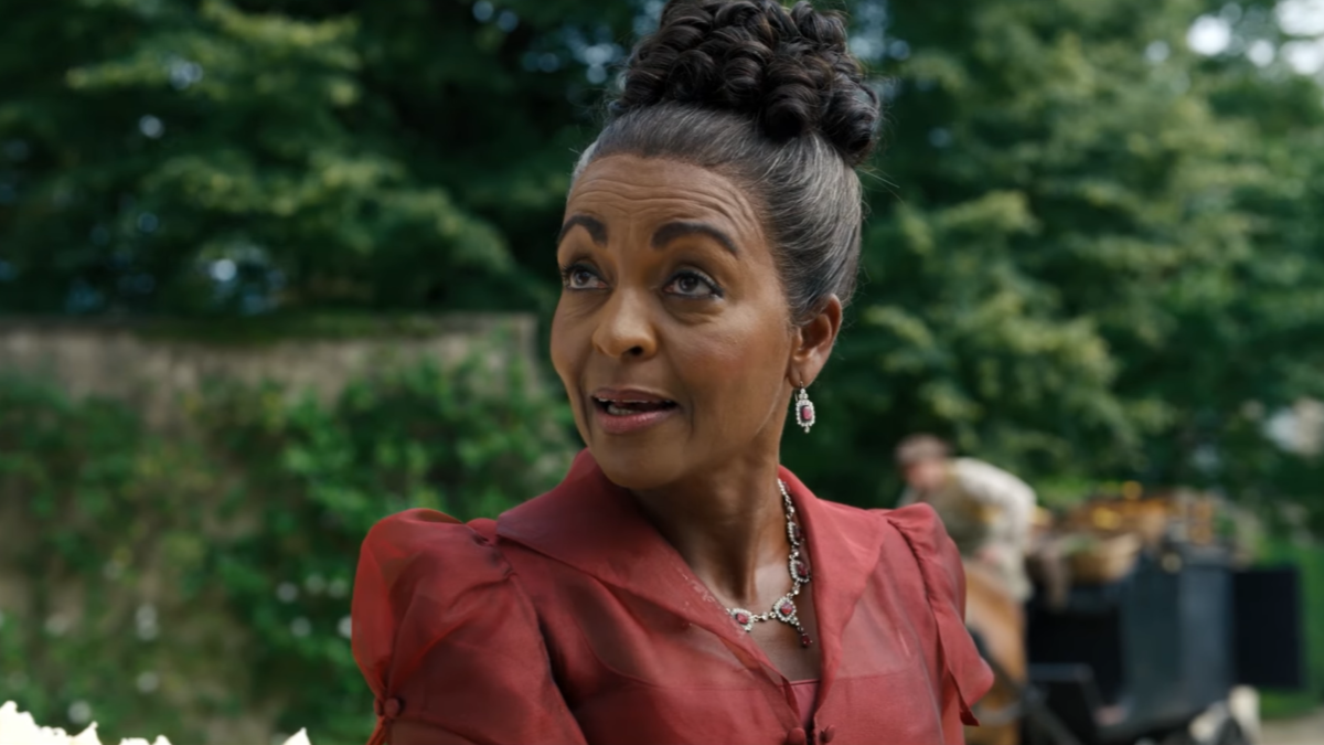 Adjoa Andoh clapped back on season five critics complaining about Francesca's gender-swapped romance on Bridgerton Season 5