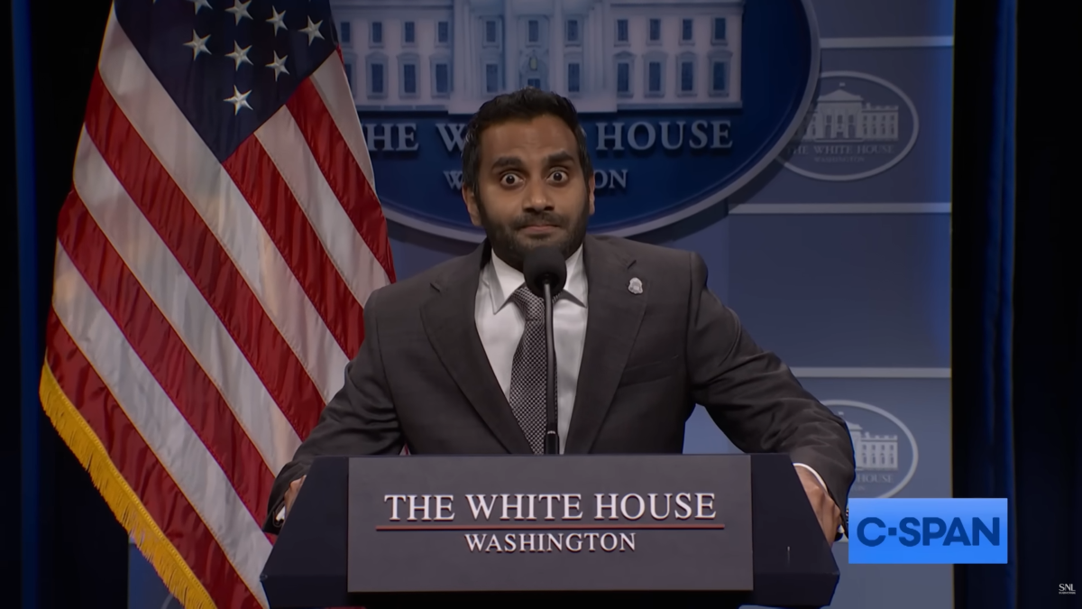 Aziz Ansari spoofs FBI Director Kash Patel on SNL Cold Open