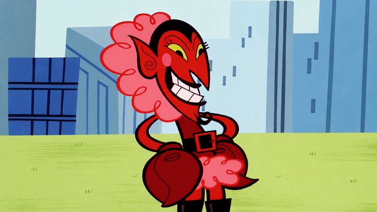 Him stands smugly with hands on hips in Powerpuff Girls