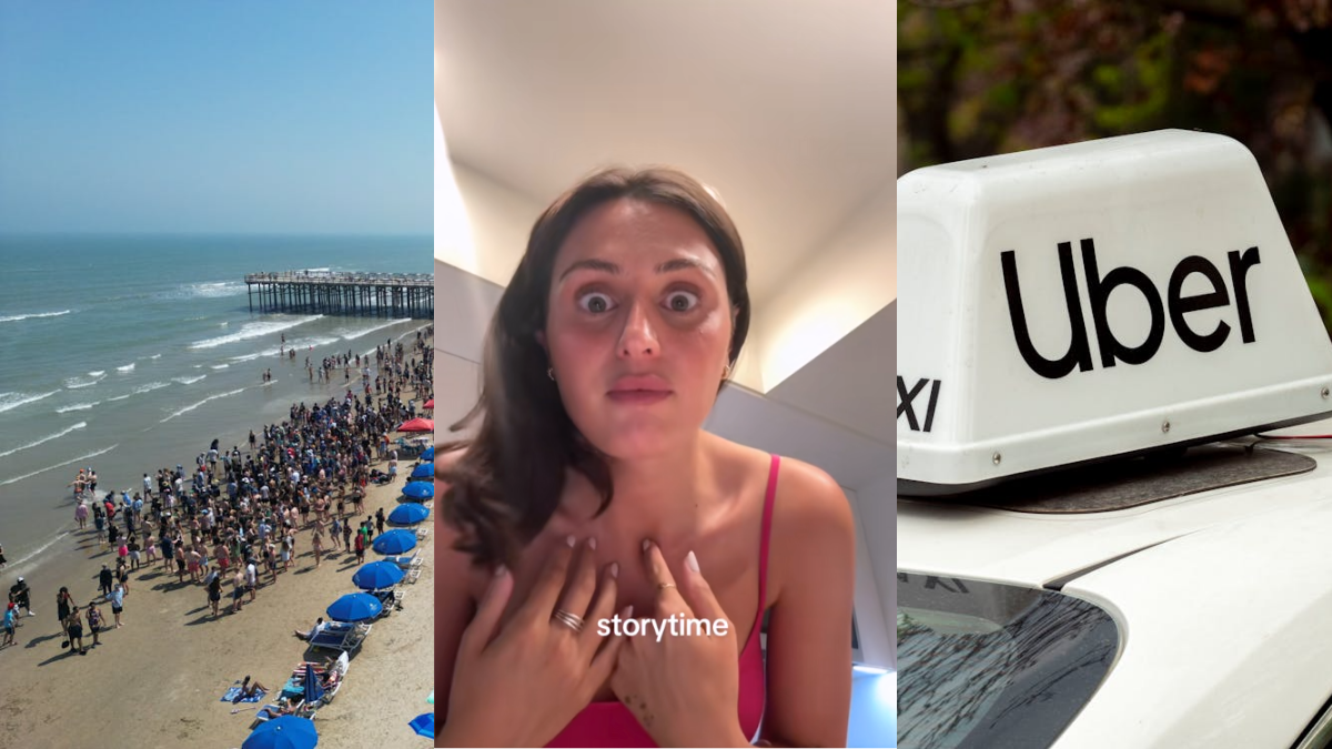 LA influencer gets caught up in a flash mob. She tried to make a run for it but then her Uber cancelled on her.