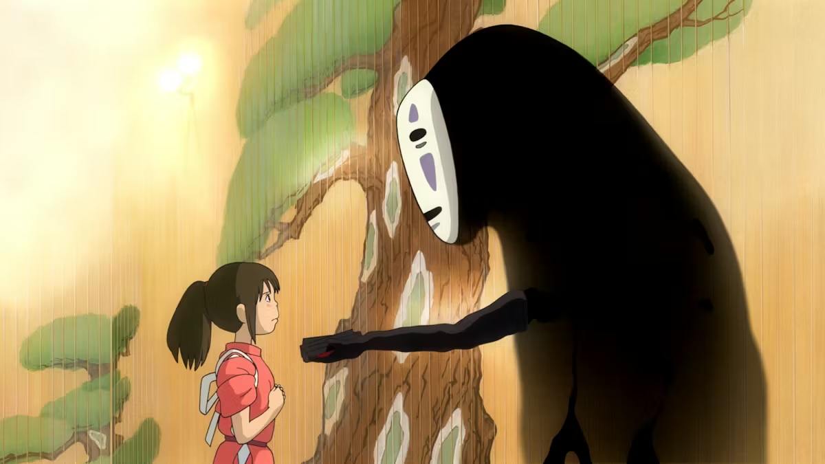No-Face tempts Chihiro with gold in Spirited Away