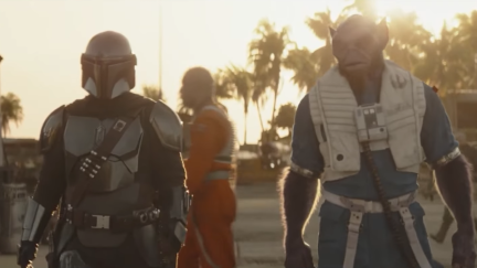 Mandalorian walking