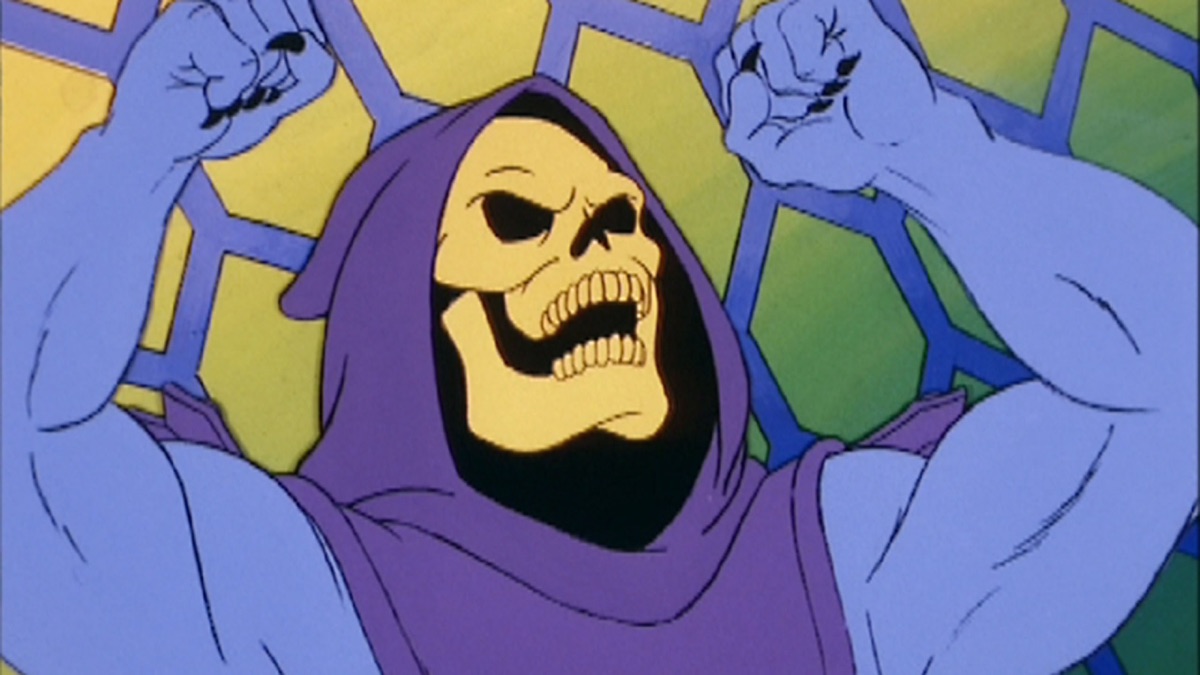 Skeletor giggles manically in "He-Man and the Masters of the Universe"