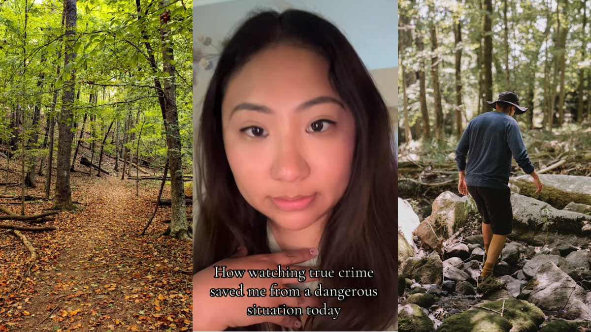 Tennessee woman tells TikTok how true crime saved her life after strange men started following her during a hike.