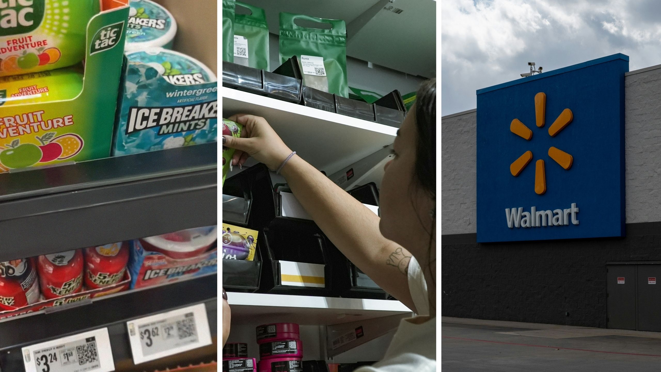 Woman shops for TicTac Fruit Adventure candy and Icebreaker Wintergreen mints at Walmart. Then she notices the dynamic pricing Woman shops for TicTac Fruit Adventure candy and Icebreaker Wintergreen mints at Walmart. Then she notices the dynamic pricing