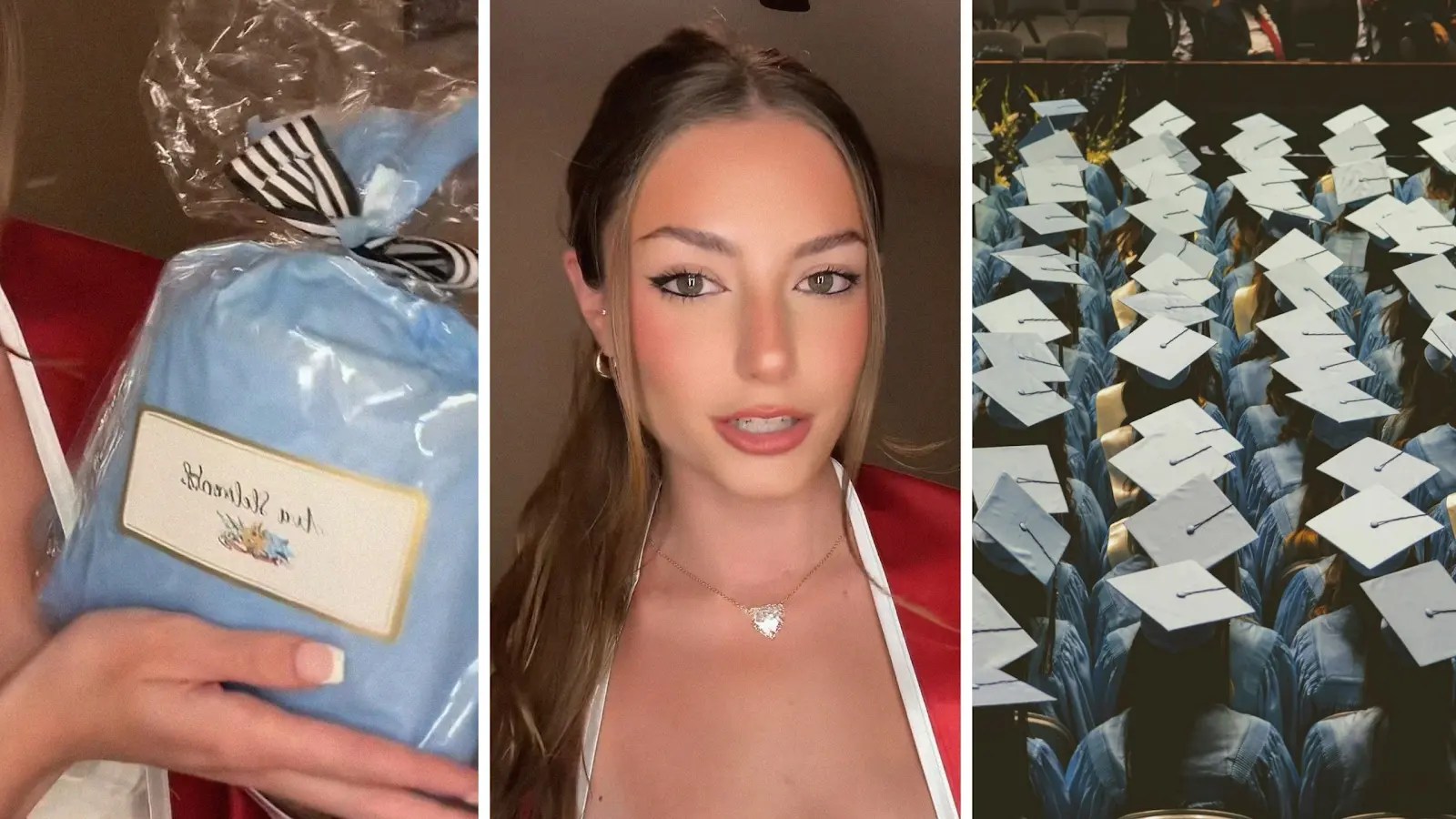 &lsquo;Last year they got Beis tote bags&rsquo;: Woman&rsquo;s sorority gives graduating seniors a parting gift. She opens hers and immediately starts crying