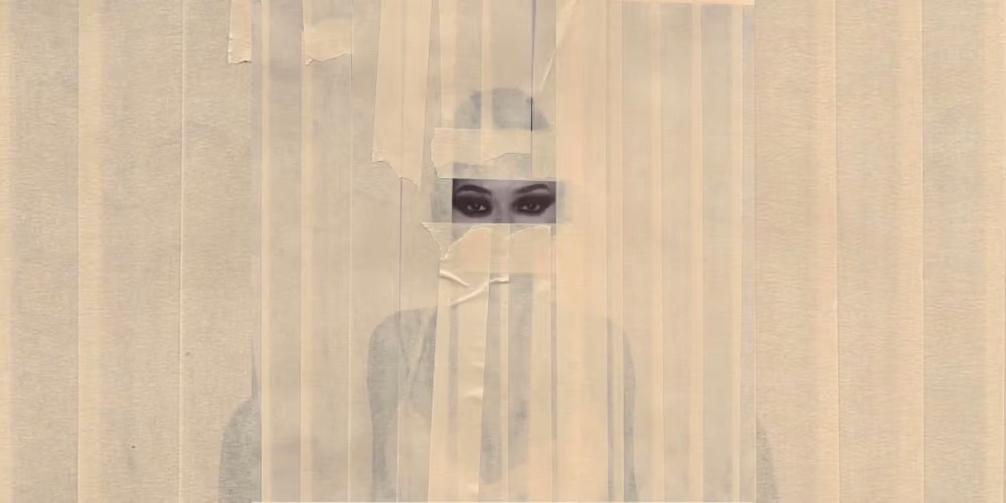 woman in tape
