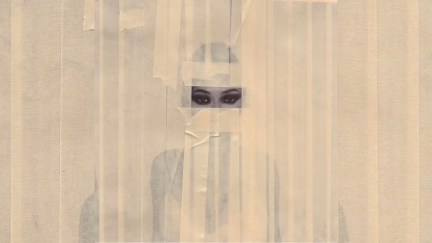 woman in tape
