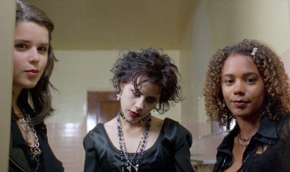 three witchy girls stare unsettlingly in The Craft