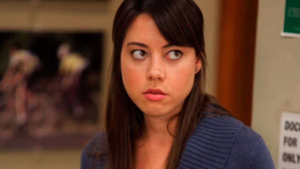 April Ludgate glares in "Parks and Recreation"